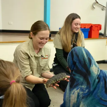 Student From Nextsense With Speckles The Shingleback (1)